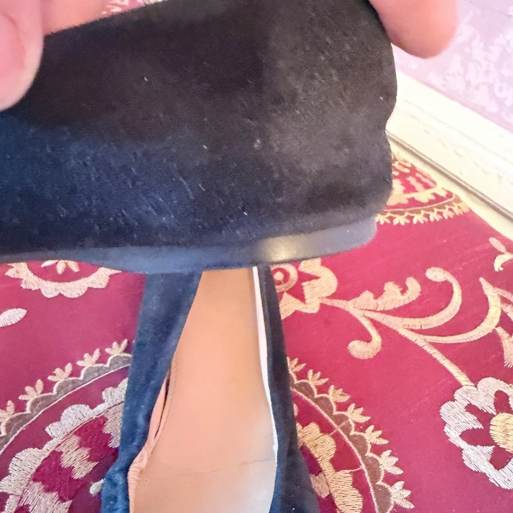 J. Crew Black Suede Ballet Flats